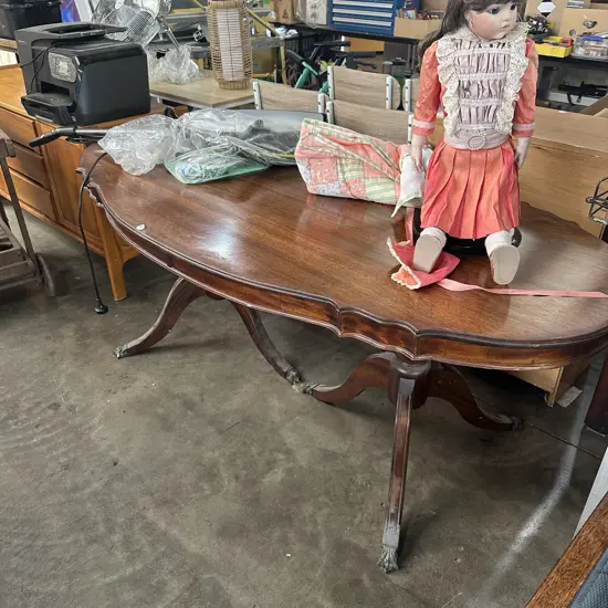 twin pedestal table