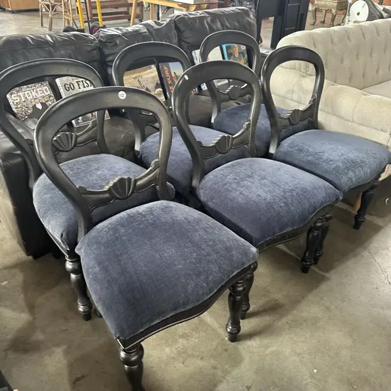 set 6 ballon back chairs