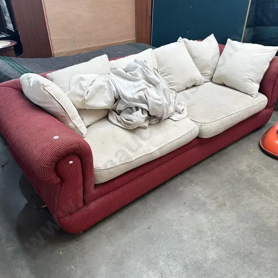 Rolled arm couch.