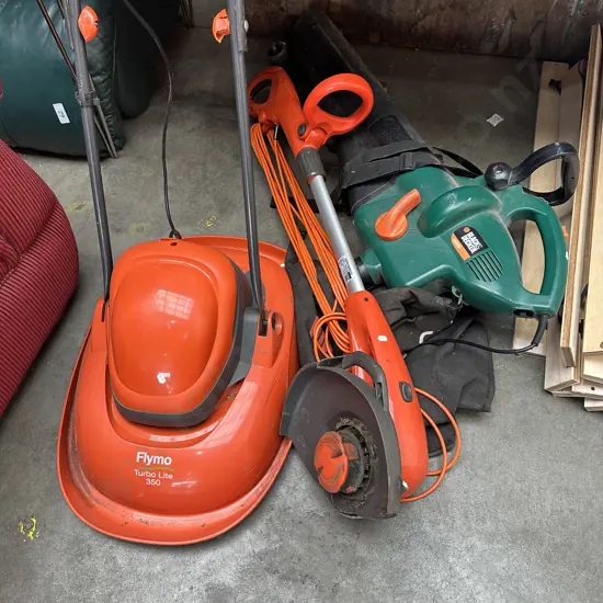 Flymo mower and edger plus blower/vac
