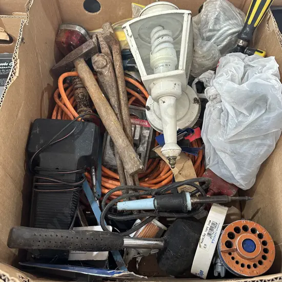Box of tools etc.