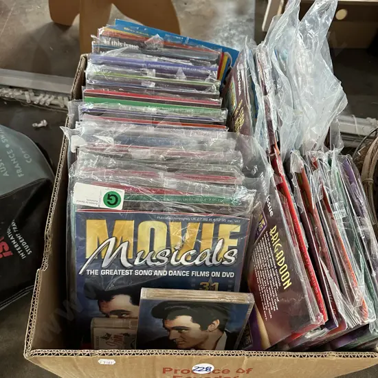 Box of Movie Musicals including Elvis Presley.