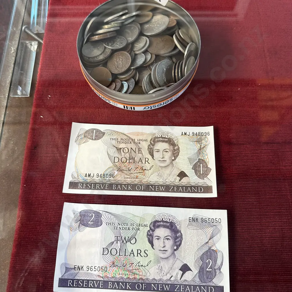 $1 & $2 notes plus coin collection Image 1++