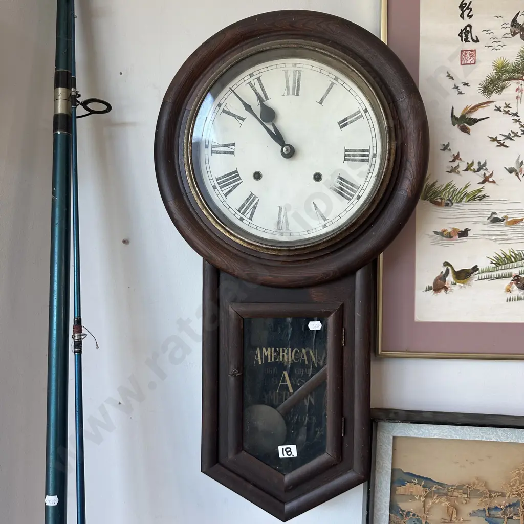 American Oak cased clock Image 1++