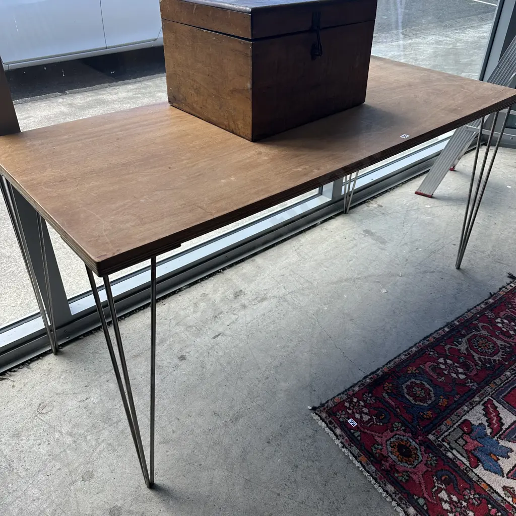 stainless steel & ply table 1500 x 650 Image 1++