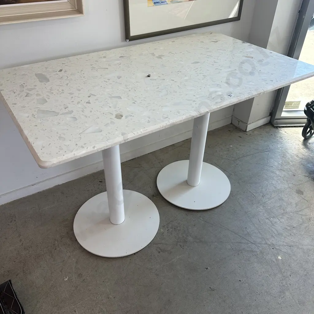twin pedestal stone top table 1200 x 700 Image 1++