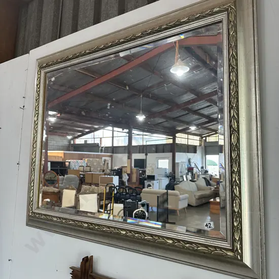 large framed beveled mirror 970 x 750