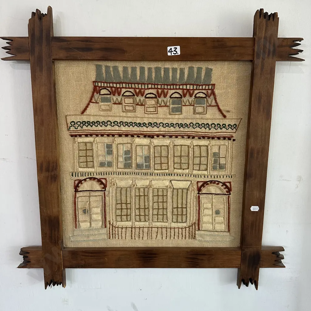 Nepalese framed embroidery art Image 1++