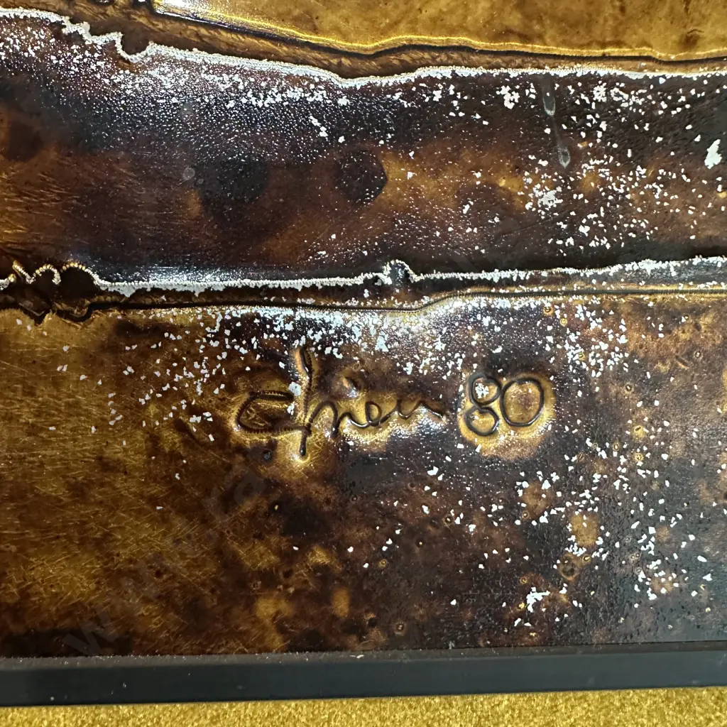 large abstract metal art signed by the artist, dated 1980 1240 x 1030 Image 1++