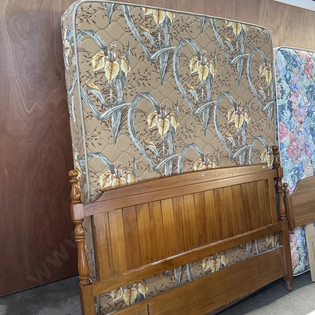 tidy Queen bed and headboard Image 1++