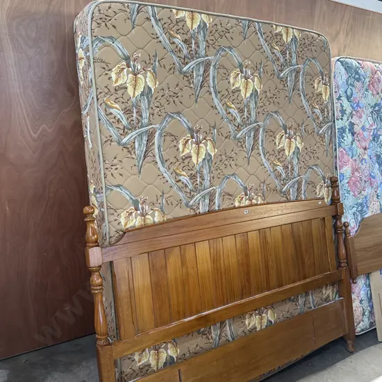 tidy Queen bed and headboard