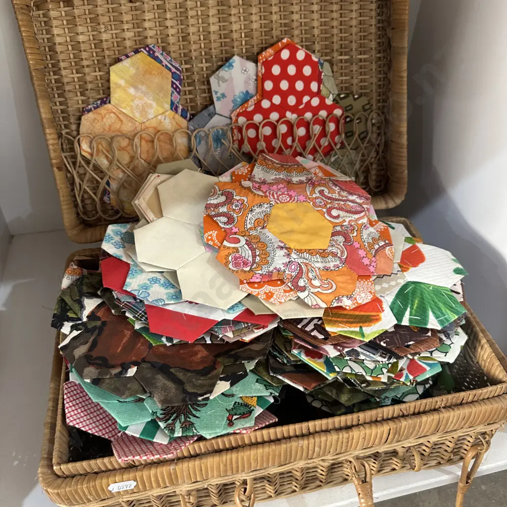 Pr of sewing baskets plus shell collection and casters Image 1++