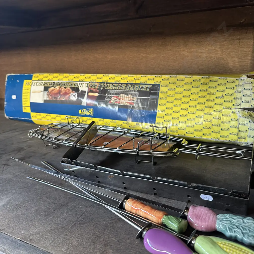 rotisserie, fish griller and kebab sticks Image 1++