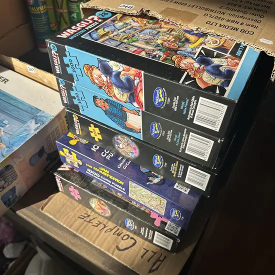Five complete puzzles