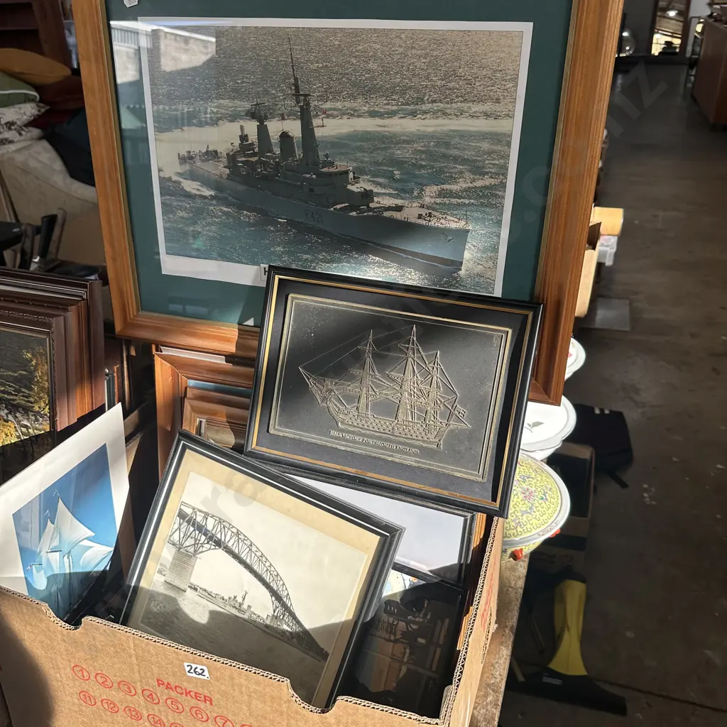Box of framed prints etc. Image 1++
