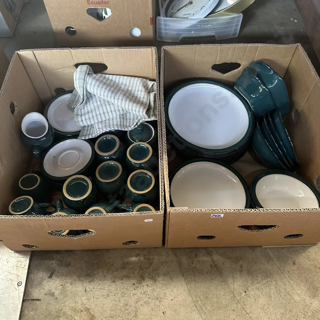Two boxes Denby dinner set. Image 1++