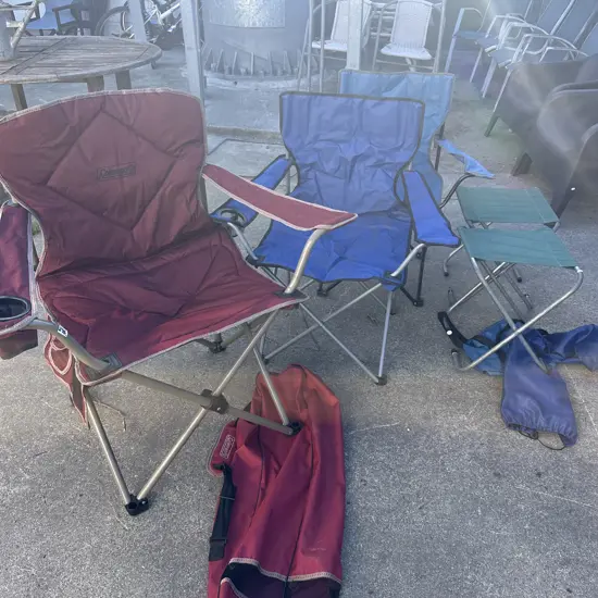 as new coleman king chair plus others